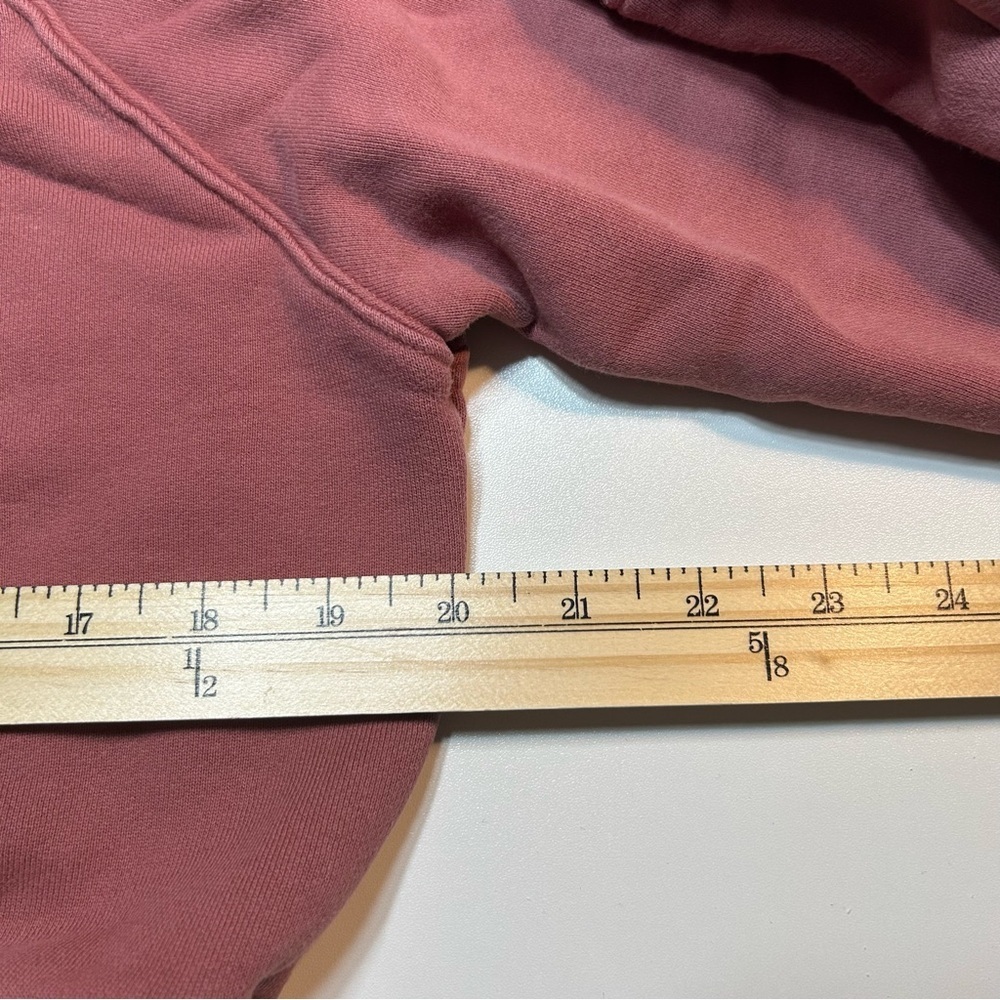 Aritzia Tna Cozy Fleece Perfect Shrunken Sweatshirt Mauve Pink Size M - Picture 8 of 9